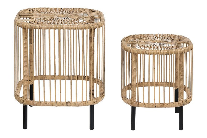 Rimouski Sivupöytä 40x40 cm, Luonnollinen/Musta