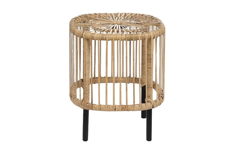 Rimouski Sivupöytä 40x40 cm - Luonnollinen/Musta - Puutarhakalusteet - Terassipöydät - Sivupöydät ulos