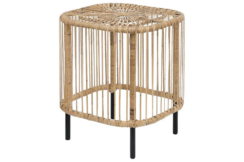 Rimouski Sivupöytä 40x40 cm - Luonnollinen/Musta - Puutarhakalusteet - Terassipöydät - Sivupöydät ulos