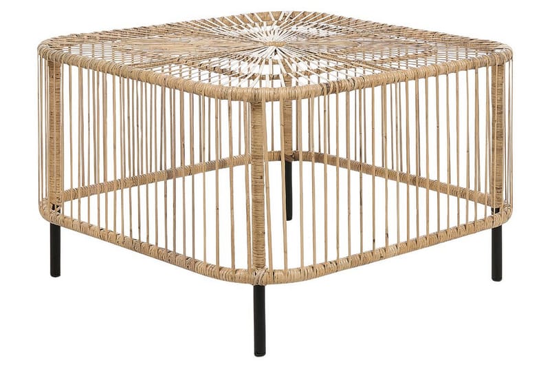 Rimouski Sivupöytä 67x67 cm - Luonnollinen/Musta - Puutarhakalusteet - Terassipöydät - Sivupöydät ulos