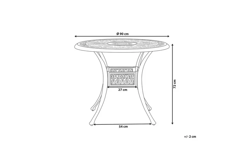 Runt bord Beliani Ancona Brown - Puutarhakalusteet - Terassipöydät - Ruokapöytä terassille