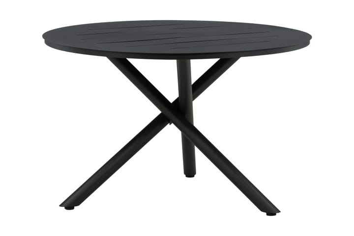Ruokapöytä Alma Pyöreä 120 cm Musta - Venture Home - Ruokapöytä terassille