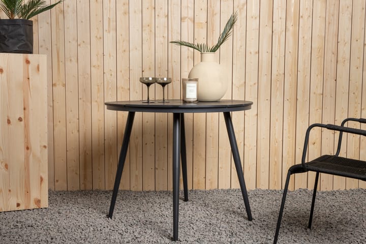 Ruokapöytä Break 90 cm Musta - Venture Home - Ruokapöytä terassille