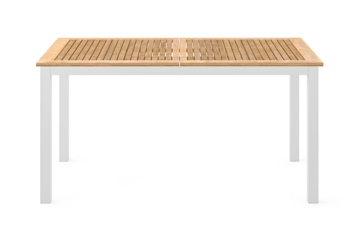 Ruokapöytä Las Vegas Jatkettava 152-210x90 cm - Valkoinen/Tiikki - Ruokapöytä terassille