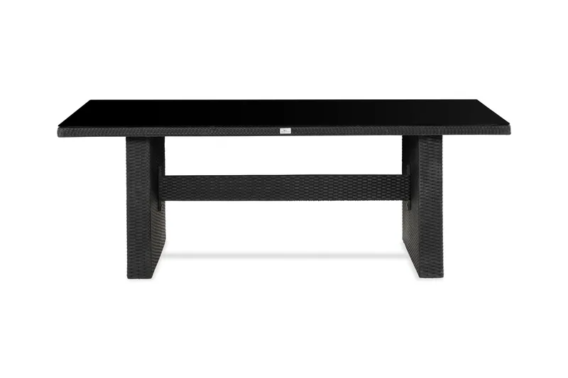 Ruokapöytä Majestic 210x100 cm - Musta - Puutarhakalusteet - Terassipöydät - Ruokapöytä terassille