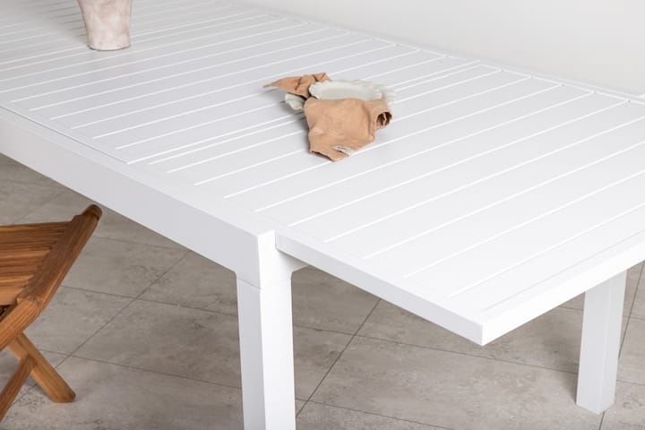 Ruokapöyt�ä Marbella Jatkettava 160-240 cm Valkoinen - Venture Home - Ruokapöytä terassille