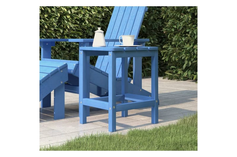 Adirondack puutarhapöytä vedensininen 38x38x46 cm HDPE - Sininen - Puutarhakalusteet - Terassipöydät - Ruokapöytä terassille