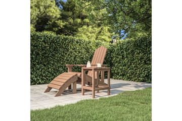 Adirondack puutarhapöytä ruskea 38x38x46 cm HDPE - Ruskea - Puutarhakalusteet - Terassipöydät - Ruokapöytä terassille