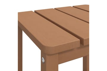 Adirondack puutarhapöytä ruskea 38x38x46 cm HDPE - Ruskea - Puutarhakalusteet - Terassipöydät - Ruokapöytä terassille