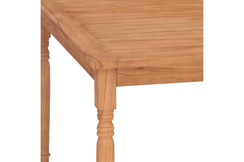 Batavia pöytä 200x100x75 cm täysi tiikki - Ruskea - Puutarhakalusteet - Terassipöydät - Ruokapöytä terassille