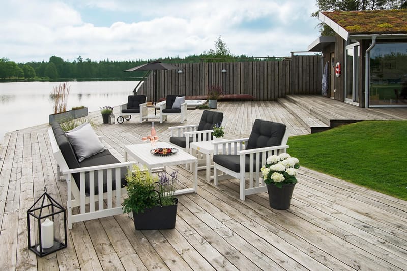 Hillerstorp Bullerö Gotland Pöytä 60x120 cm - Valkoinen - Puutarhakalusteet - Terassipöydät - Ruokapöytä terassille