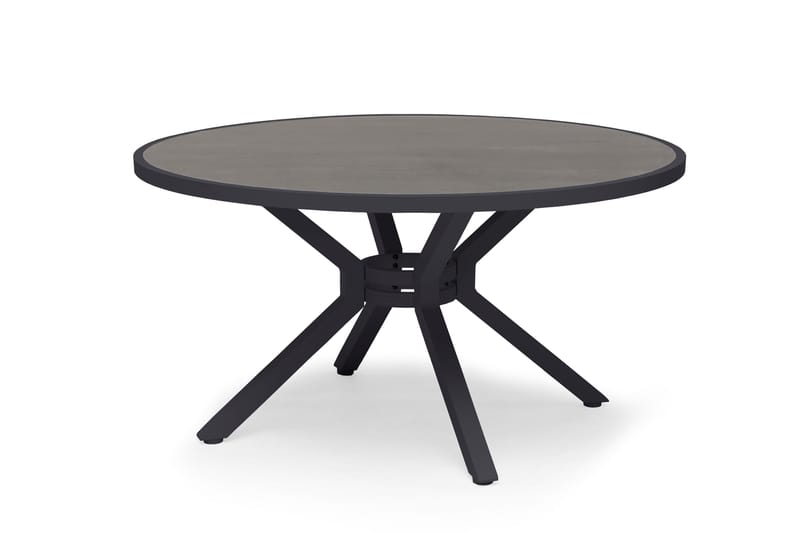 Hillerstorp Hånger ruokapöytä ulkokäyttöön 140 cm pyöreä musta, Hillerstorp
