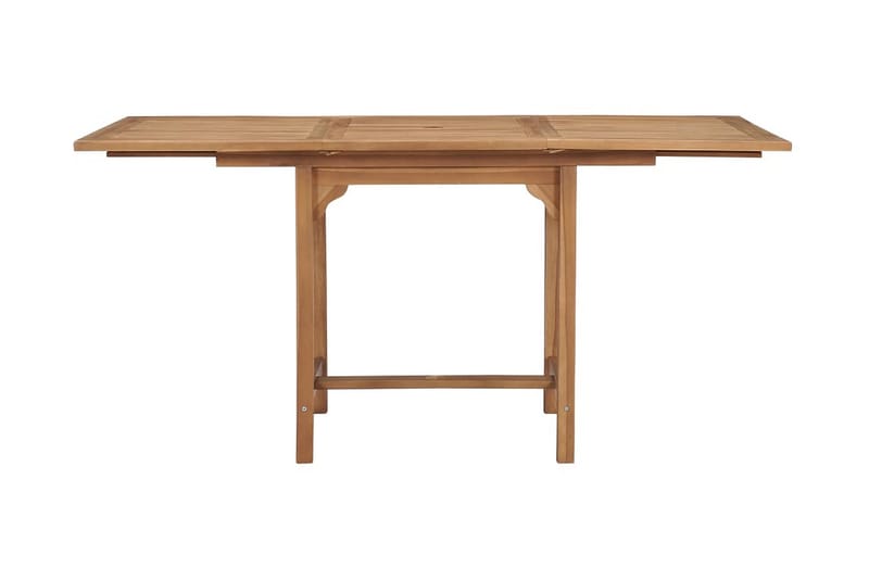 Jatkettava puutarhapöytä (110-160)x80x75 cm täysi tiikki - Ruskea - Puutarhakalusteet - Terassipöydät - Ruokapöytä terassille