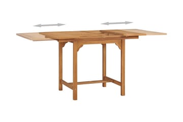 Jatkettava puutarhapöytä (110-160)x80x75 cm täysi tiikki - Ruskea - Puutarhakalusteet - Terassipöydät - Ruokapöytä terassille