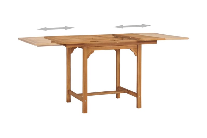 Jatkettava puutarhapöytä (110-160)x80x75 cm täysi tiikki - Ruskea - Puutarhakalusteet - Terassipöydät - Ruokapöytä terassille