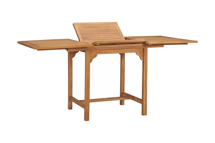 Jatkettava puutarhapöytä (110-160)x80x75 cm täysi tiikki - Ruskea - Ruokapöytä terassille