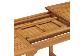 Jatkettava puutarhapöytä (110-160)x80x75 cm täysi tiikki - Ruskea - Puutarhakalusteet - Terassipöydät - Ruokapöytä terassille