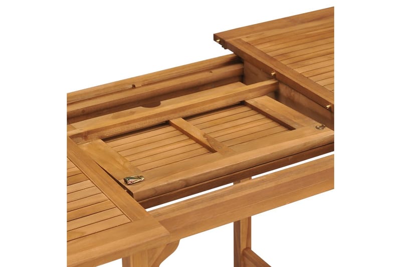 Jatkettava puutarhapöytä (110-160)x80x75 cm täysi tiikki - Ruskea - Puutarhakalusteet - Terassipöydät - Ruokapöytä terassille
