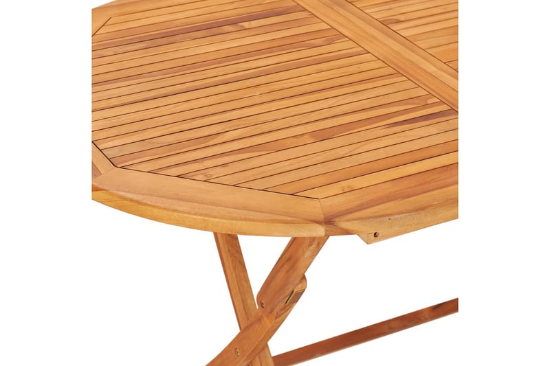Kokoontaitettava puutarhapöytä 160x80x75 cm täysi tiikki - Ruskea - Puutarhakalusteet - Terassipöydät - Ruokapöytä terassille