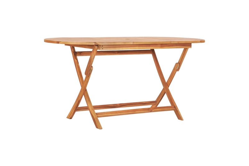 Kokoontaitettava puutarhapöytä 160x80x75 cm täysi tiikki - Ruskea - Puutarhakalusteet - Terassipöydät - Ruokapöytä terassille