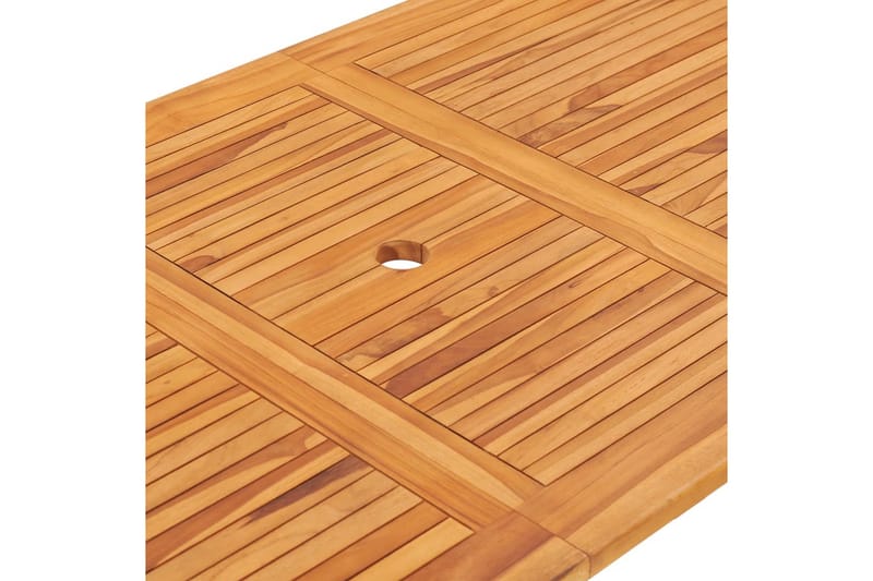 Kokoontaitettava puutarhapöytä 160x80x75 cm täysi tiikki - Ruskea - Puutarhakalusteet - Terassipöydät - Ruokapöytä terassille