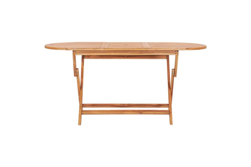 Kokoontaitettava puutarhapöytä 160x80x75 cm täysi tiikki - Ruskea - Puutarhakalusteet - Terassipöydät - Ruokapöytä terassille