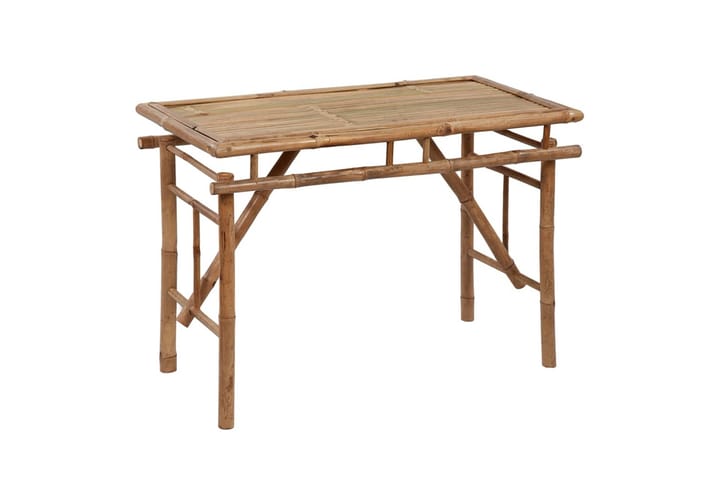 Kokoontaitettava puutarhapöytä 115x50x75 cm bambu - Ruskea - Ruokapöytä terassille