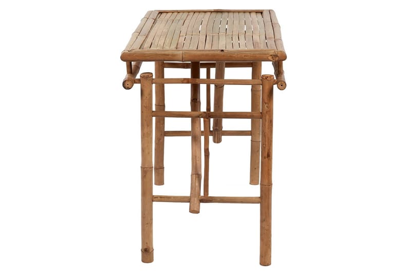 Kokoontaitettava puutarhapöytä 115x50x75 cm bambu - Ruskea - Puutarhakalusteet - Terassipöydät - Ruokapöytä terassille