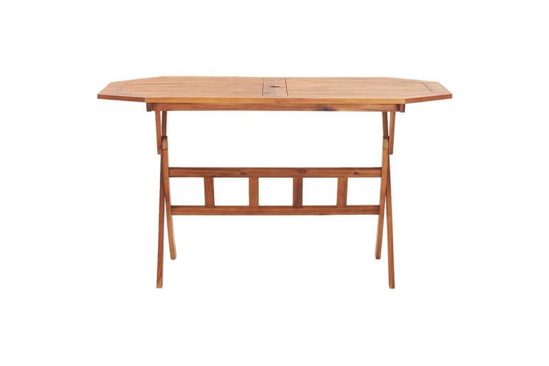 Kokoontaittuva puutarhapöytä 135x85x75 cm täysi akaasiapuu - Ruskea - Puutarhakalusteet - Terassipöydät - Ruokapöytä terassille