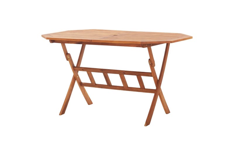 Kokoontaittuva puutarhapöytä 135x85x75 cm täysi akaasiapuu - Ruskea - Puutarhakalusteet - Terassipöydät - Ruokapöytä terassille