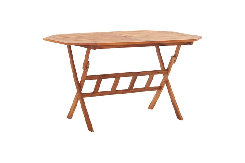 Kokoontaittuva puutarhapöytä 135x85x75 cm täysi akaasiapuu - Ruskea - Puutarhakalusteet - Terassipöydät - Ruokapöytä terassille