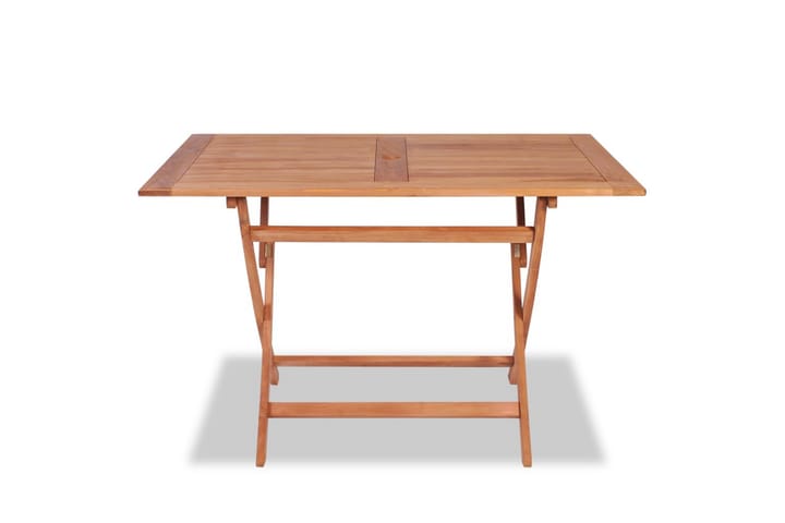 Kokoontaittuva puutarhapöytä 120x70x75 cm tiikki - Ruskea - Ruokapöytä terassille