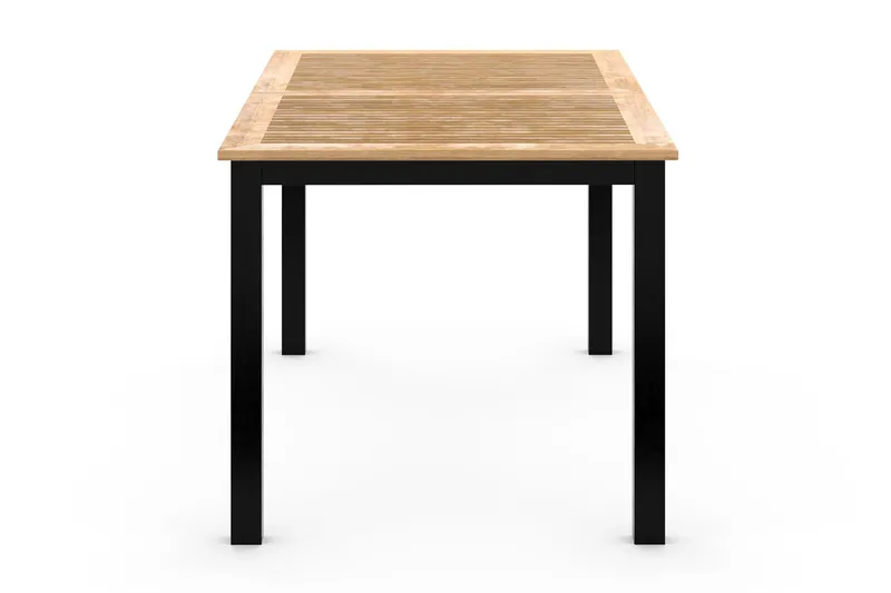 Las Vegas Jatkettava Ruokapöytä 152-210x90 cm - Musta/Tiikki - Puutarhakalusteet - Terassipöydät - Ruokapöytä terassille