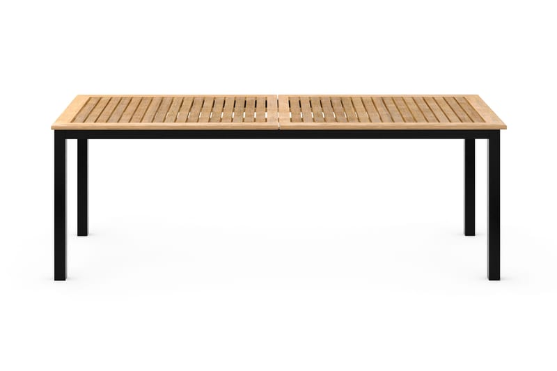Las Vegas Jatkettava Ruokapöytä 220/280x100 cm, Musta/Tiikki