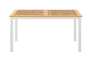 Las Vegas Jatkettava Ulkoruokapöytä 152-210x90 cm - Valkoinen/Tiikki - Puutarhakalusteet - Terassipöydät - Ruokapöytä terassille