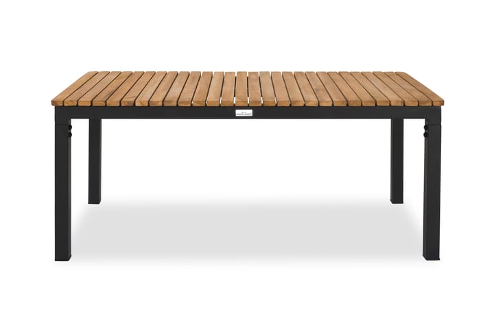 Pöytä Bahamas 110 cm - Musta/Tiikki - Ruokapöytä terassille