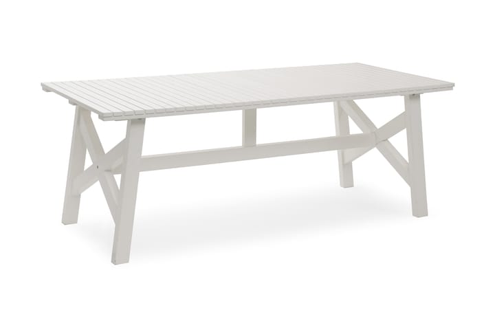Pöytä Bullerö 90x200 cm Valkoinen mänty - Ruokapöytä terassille