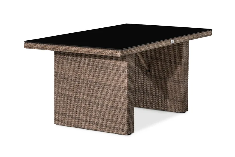 Pöytä James 145 cm, Hiekka/Lasi