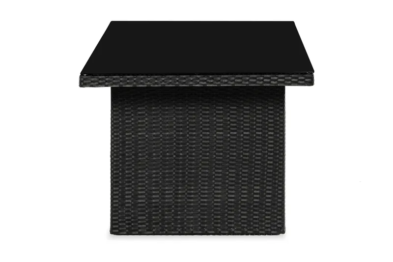 Pöytä James - Musta/Lasi - Puutarhakalusteet - Terassipöydät - Ruokapöytä terassille