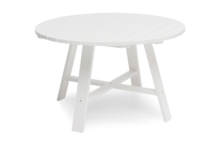 Pöytä Läckö Ø120 cm Valkoinen - Ruokapöytä terassille