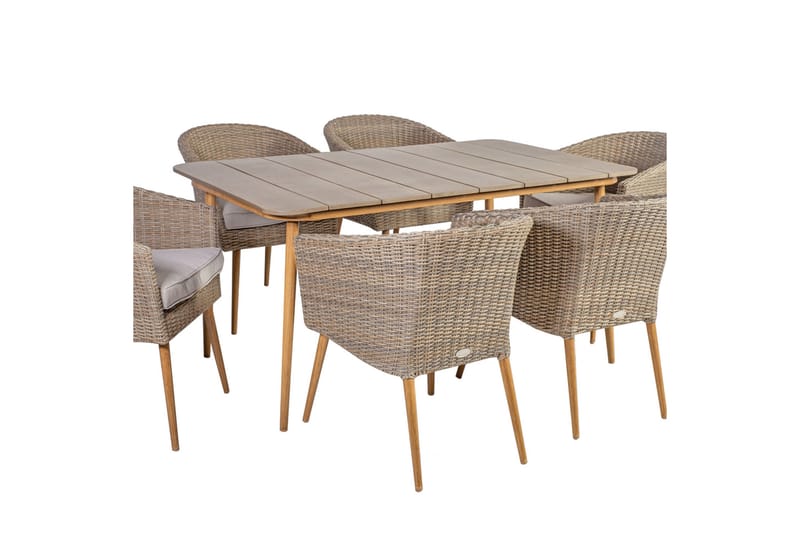 Pöytä Norway 147x90xH73 cm Beige - Puutarhakalusteet - Terassipöydät - Ruokapöytä terassille