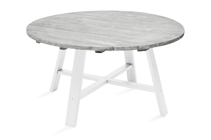 Pöytä Shabby Chic Harmaa/Valkoinen - Ø138 cm - Ruokapöytä terassille
