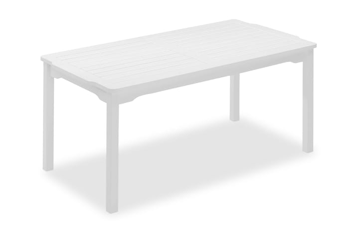 Pöytä Visby 85x150cm Valkolakattu mänty - Ruokapöytä terassille