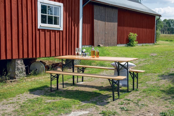 Piknikpöytä Guniess Taitettava Musta/Luonnonväri - Venture Home - Ruokapöytä terassille