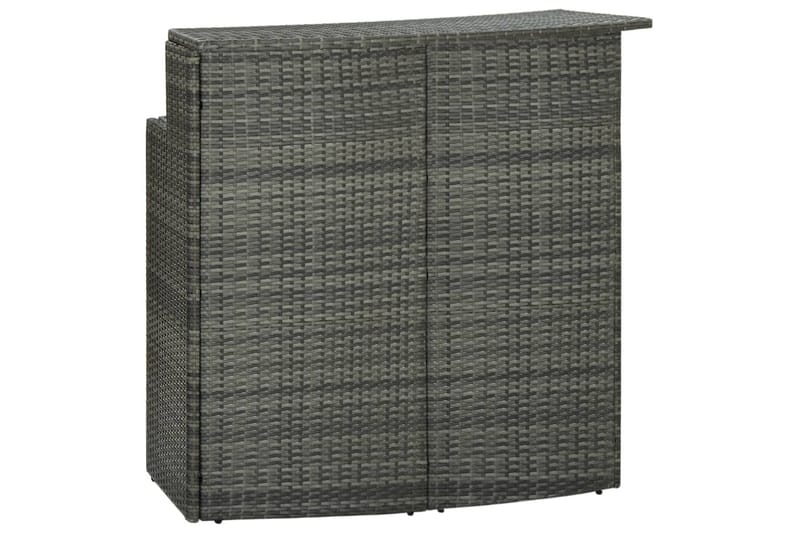 Puutarhan baaripöytä harmaa 120x55x110 cm polyrottinki - Puutarhakalusteet - Terassipöydät - Ruokapöytä terassille