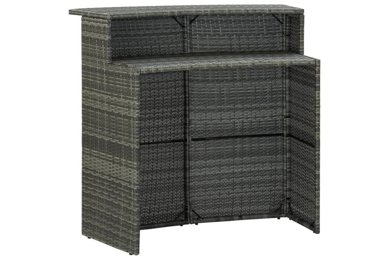 Puutarhan baaripöytä harmaa 120x55x110 cm polyrottinki - Puutarhakalusteet - Terassipöydät - Ruokapöytä terassille