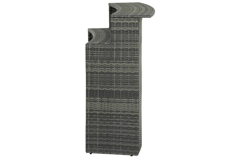 Puutarhan baaripöytä harmaa 120x55x110 cm polyrottinki - Puutarhakalusteet - Terassipöydät - Ruokapöytä terassille