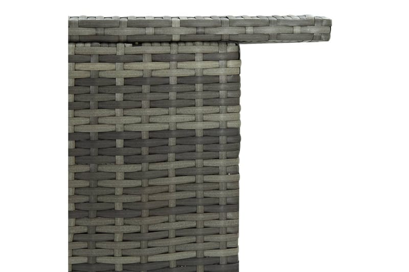 Puutarhan baaripöytä harmaa 120x55x110 cm polyrottinki - Puutarhakalusteet - Terassipöydät - Ruokapöytä terassille