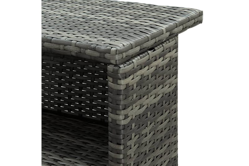 Puutarhan baaripöytä harmaa 120x55x110 cm polyrottinki - Puutarhakalusteet - Terassipöydät - Ruokapöytä terassille