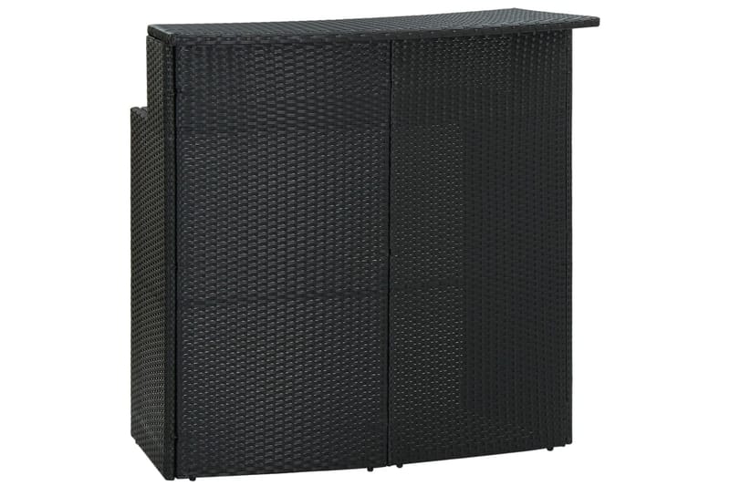Puutarhan baaripöytä musta 120x55x110 cm polyrottinki - Puutarhakalusteet - Terassipöydät - Ruokapöytä terassille
